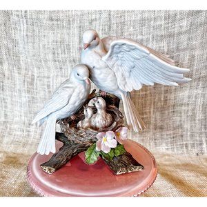 Home interiors vintage Nature’s Promises porcelain Doves birds figurine